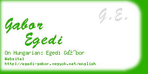 gabor egedi business card